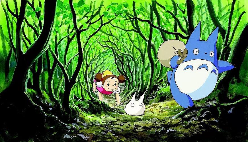 《龙猫》:以乡村为背景,讲述了两姐妹与森林守护神龙猫之间的温馨故事,龙猫那憨态可掬的形象,以及影片中流露出的纯真与美好,至今仍让人难以忘怀。