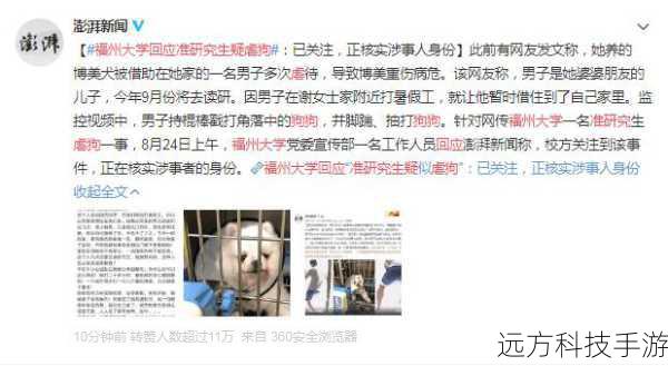 福州大学回应准研究生疑似虐狗事件,关注与核实
