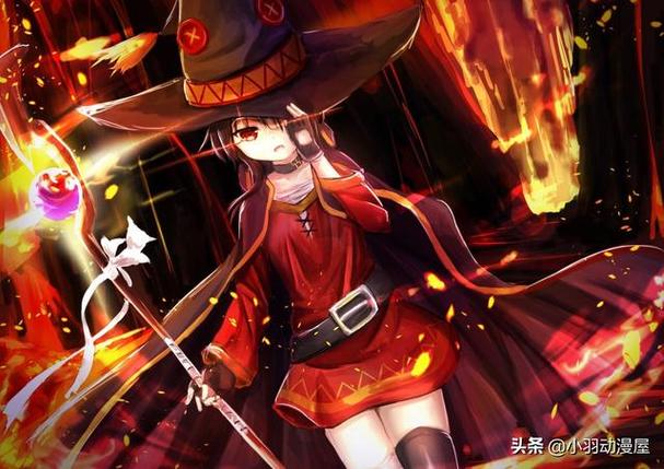 红色魔女，她生活在森林中，有着神秘的力量和独特的性格。
