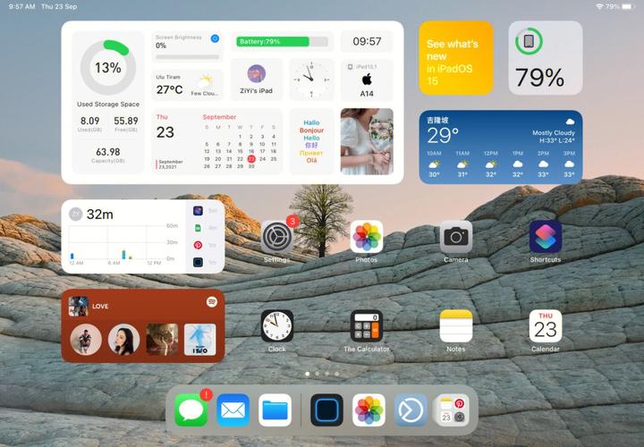 小组件是iOS 14及iPadOS 14中的一大亮点,它们让信息展示更加直观和便捷,在iPadOS 14中,小组件得到了进一步的扩展和优化,不仅尺寸更加多样,还支持更多种类的应用,你可以根据自己的需求,在主屏幕上添加天气、日历、提醒事项等小组件,随时掌握重要信息,同时让iPad的个性化程度更上一层楼。