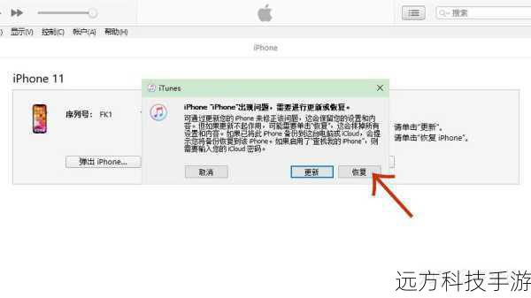 4、使用恢复模式:将iPhone12通过USB连接至电脑,打开iTunes,当电脑检测到设备时,会自动进入恢复模式,可以选择恢复设备或更新iOS系统。