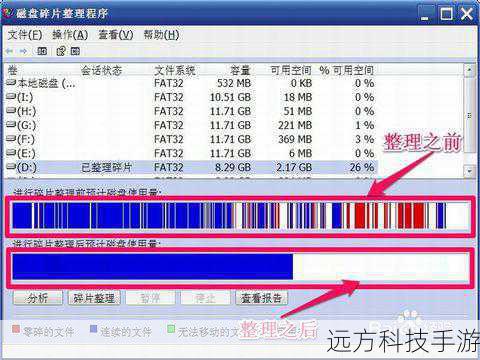 长时间使用电脑后,硬盘中可能会产生大量碎片文件,影响系统性能,使用系统自带的磁盘碎片整理工具进行清理: