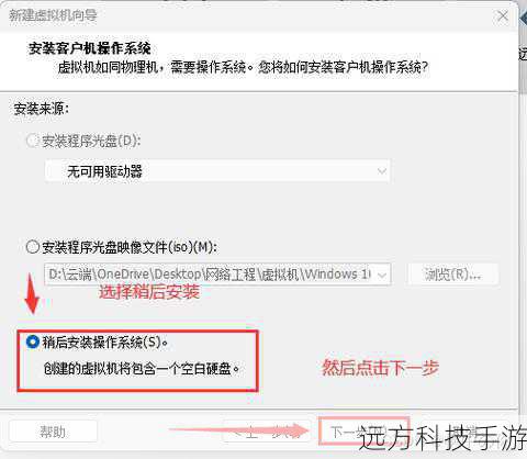 步骤三:配置安装选项