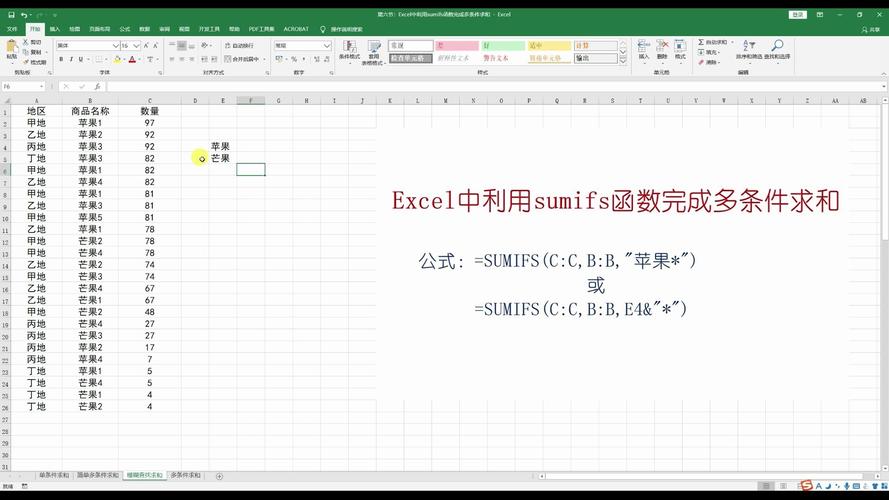 问题2：如何使用SUMIFS函数计算满足多个条件的总和？