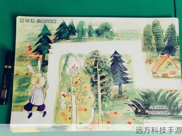 小主人公们在森林中遇到了一只迷路的小兔子,善良的他们决定帮助小兔子找到回家的路,在寻找的过程中,他们遭遇了各种各样的困难,比如陡峭的山坡、湍急的河流和茂密的灌木丛,他们并没有放弃,而是相互帮助、相互鼓励,共同克服了这些困难。
