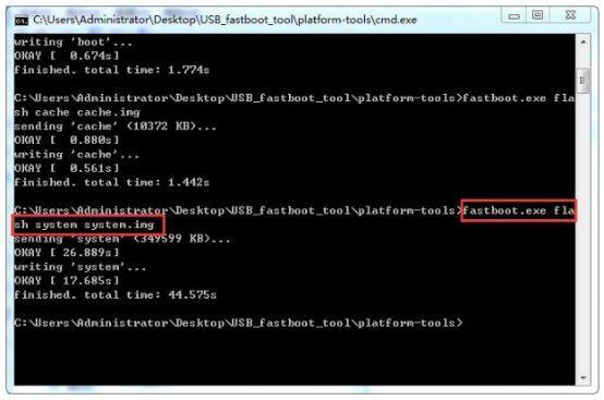 fastboot flash system your_system_file.img