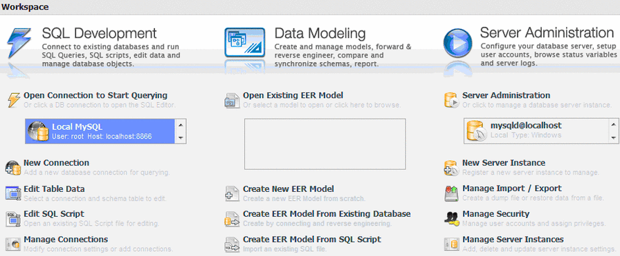 1、打开MySQL Workbench。