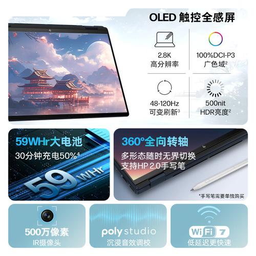 3. 惠普ENVY X360:翻转触控的创意之选