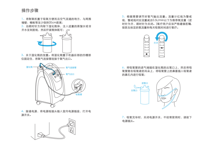 答:使用氧立得制氧机时,需要注意以下几点:要按照说明书上的步骤正确操作机器;要定期清洗和维护机器,保持其良好的工作状态;在使用过程中要注意安全用电,避免发生触电等意外事故,对于需要长期吸氧的患者来说,最好在医生的指导下进行使用,并根据自身情况调整吸氧时间和浓度。